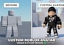 create low poly roblox avatar model, 3d character design, roblox game character